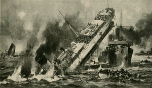 Das Sinken der Anglia, Erster Weltkrieg, 17. November 1915, ca. 1920