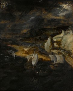 Der Fall des Luzifer von Herri met de (c.1510 p.1550) Bles