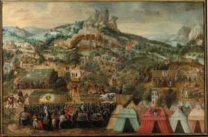 Belagerung von Therouanne, mit einem von Karl V. angeführten Heer unterhalb der Stadt von Herri met de Bles