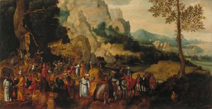 Landschaft mit Johannes dem Täufer beim Predigen von Herri met de Bles