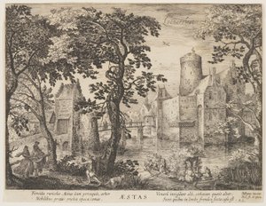 Loenersloot - Sommer, aus Die Jahreszeiten, Ansichten von Schlössern in der Umgebung von Amsterdam von Hessel Gerritsz
