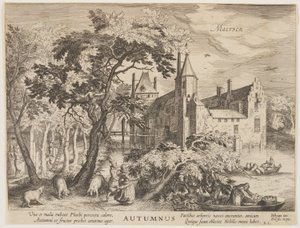 Maersen - Herbst, aus Die Jahreszeiten, Blick auf Schlösser in der Nähe von Amsterdam