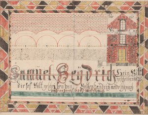 Zeichnung für Samuel Heydrich, 1845