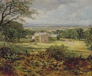 Englische Landschaft mit einem Haus, 19. Jahrhundert