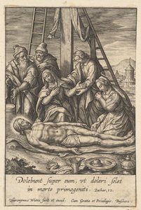 Die Beweinung, vor 1619 von Hieronymous Wierix