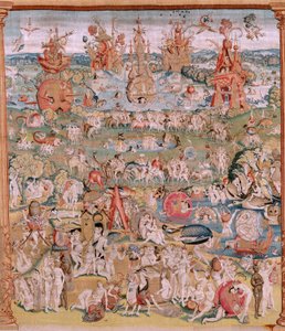 Flämischer Wandteppich. Serie Vier Wandteppiche nach Hieronymus Bosch. Der Garten der Lüste. Vor 1560. von Hieronymus (after) Bosch