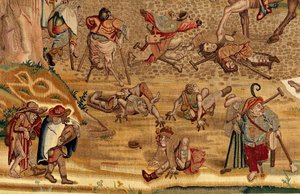 Wandteppich inspiriert von der Arbeit von Hieronymus Bosch, ca. 1560 von Hieronymus (after) Bosch