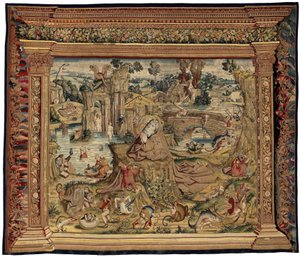 Wandteppich inspiriert von der Arbeit von Hieronymus Bosch, ca. 1560