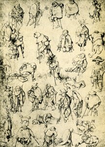 Krüppel, Bettler und Bettlermusiker von Hieronymus Bosch
