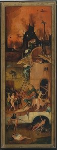 Der Heuwagen (Triptychon). Linke Tafel von Hieronymus Bosch