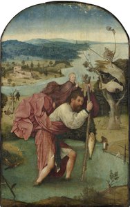 Der heilige Christophorus trägt das Christuskind von Hieronymus Bosch