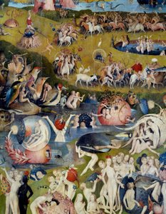 Männer und Frauen genießen die Freuden der Erde. (Detail)