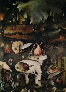 Der Garten der Lüste, Hölle, rechter Flügel des Triptychons, ca. 1500
