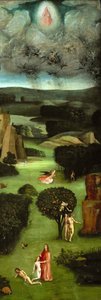 Das Jüngste Gericht Triptychon, linkes Panel, ca. 1485 von Hieronymus Bosch
