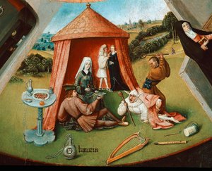 Die Lust. Detail aus dem Tisch der sieben Todsünden von Hieronymus Bosch