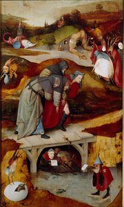Triptychon der Versuchungen (Detail) von Hieronymus Bosch