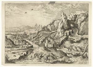 Abraham und Isaak auf dem Weg zur Opferstätte von Hieronymus Cock