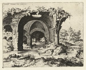Ansicht einer Ruine in Rom