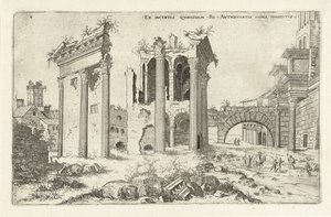 Blick auf das Forum von Nerva von Hieronymus Cock