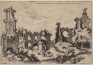 Ruinen auf dem Palatin mit dem Septizonium von Hieronymus Cock