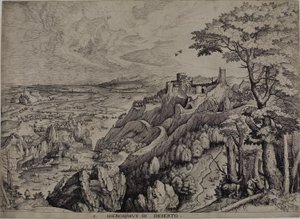 Heiliger Hieronymus in der Wüste von Hieronymus Cock