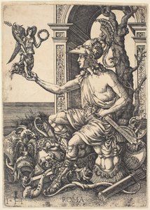 Personifikation von Rom von Hieronymus Hopfer after Giovanni Battista Palumba