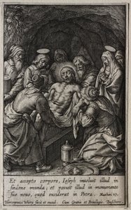 Die Passion: Die Grablegung von Hieronymus Wierix