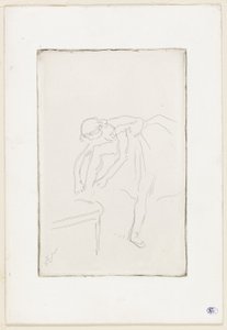 Tänzerin zieht ihren Schuh an von Hilaire Germain Edgar Degas