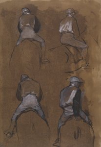 Vier Studien eines Jockeys von Hilaire Germain Edgar Degas