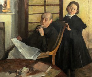 Henri Degas und seine Nichte Lucie Degas (Der Onkel und die Cousine des Künstlers) von Hilaire Germain Edgar Degas