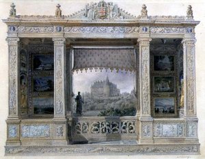 Das Schloss Chatillon-Coligny-Montmorency, ca. 1820 von Hilaire Thierry