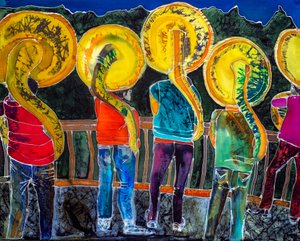 Sousaphone, Tag der Toten, Oaxaca, 2023 von Hilary Simon