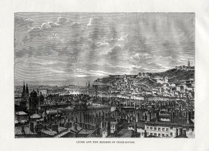 Lyon und die Höhen von Croix-Rousse, Frankreich, 1879 von Hildibrand