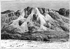 Versteinerter Wasserfall von Hammam el Meskoutine, Algerien, um 1890 von Hildibrand
