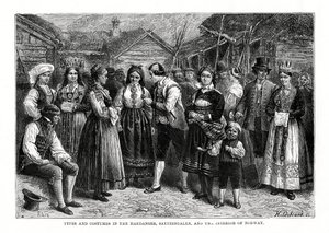 Typen und Kostüme in Norwegen, 1879 von Hildibrand