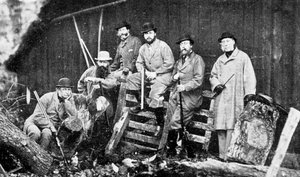 Eine königliche Jagdgesellschaft in Windsor, 1870 1910 von Hills and Saunders