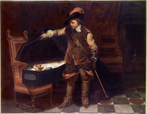 Oliver Cromwell vor dem Sarg von Karl I. Stuart (1649)