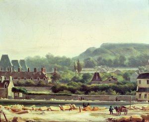Das Hopital Saint-Louis und die Buttes-Chaumont im Jahr 1830 von Hippolyte Adam