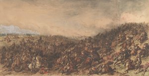 Schlachtenszene Waterloo, 1815-66