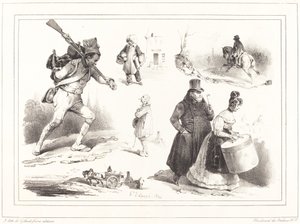 Soziale Vignetten von Hippolyte Bellange