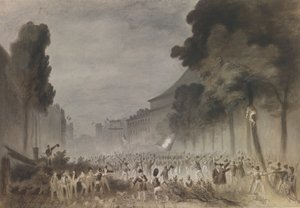 Die Julirevolution auf den Grands Boulevards von Paris, 1830