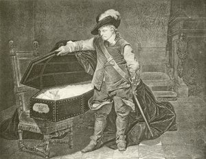 Oliver Cromwell betrachtet die Leiche von König Karl I.
