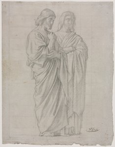 Zwei stehende Figuren (Studie für den linken Teil der Mission der Apostel)
