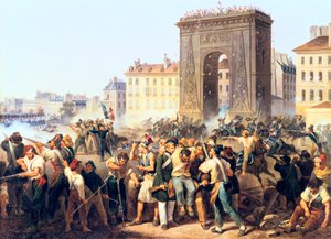 Schlacht am Porte St. Denis, 28. Juli 1830, Paris von Hippolyte Lecomte