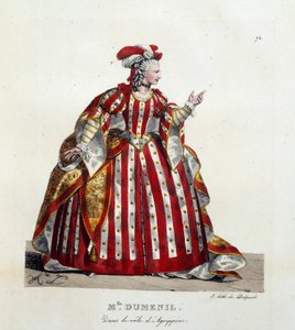 Französische Schauspielerin Marie Francoise Marchand genannt Mademoiselle Dumesnil (1713-1803) in der Rolle der Agrippine im Stück 