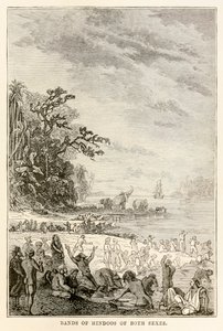 Gruppen von Hindus beiderlei Geschlechts, aus In 80 Tagen um die Welt von Jules Verne, 1873 von Hippolyte Leon after Benett