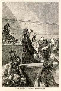 Meine Schuhe!, rief Passepartout, aus In 80 Tagen um die Welt von Jules Verne (1828-1905), graviert von Adolphe François Pannemaker (1822-1900), 1873