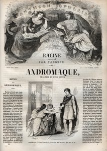 Andromaque Tragödie in fünf Akten - Gravur in „Oeuvres de Jean Racine“ illustriert von Pauquet und mit einer Notiz von Emile de La Bedolliere - 1851