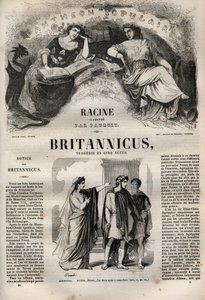 Britannicus Tragödie in fünf Akten - Gravur in „Werke von Jean Racine“ illustriert von Pauquet und mit einer Notiz von Emile de La Bédollière - 1851 von Hippolyte Louis Pauquet