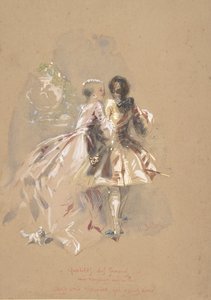 Junges Paar von hinten gesehen, Mitte des 19. Jahrhunderts von Hippolyte Omer Ballue